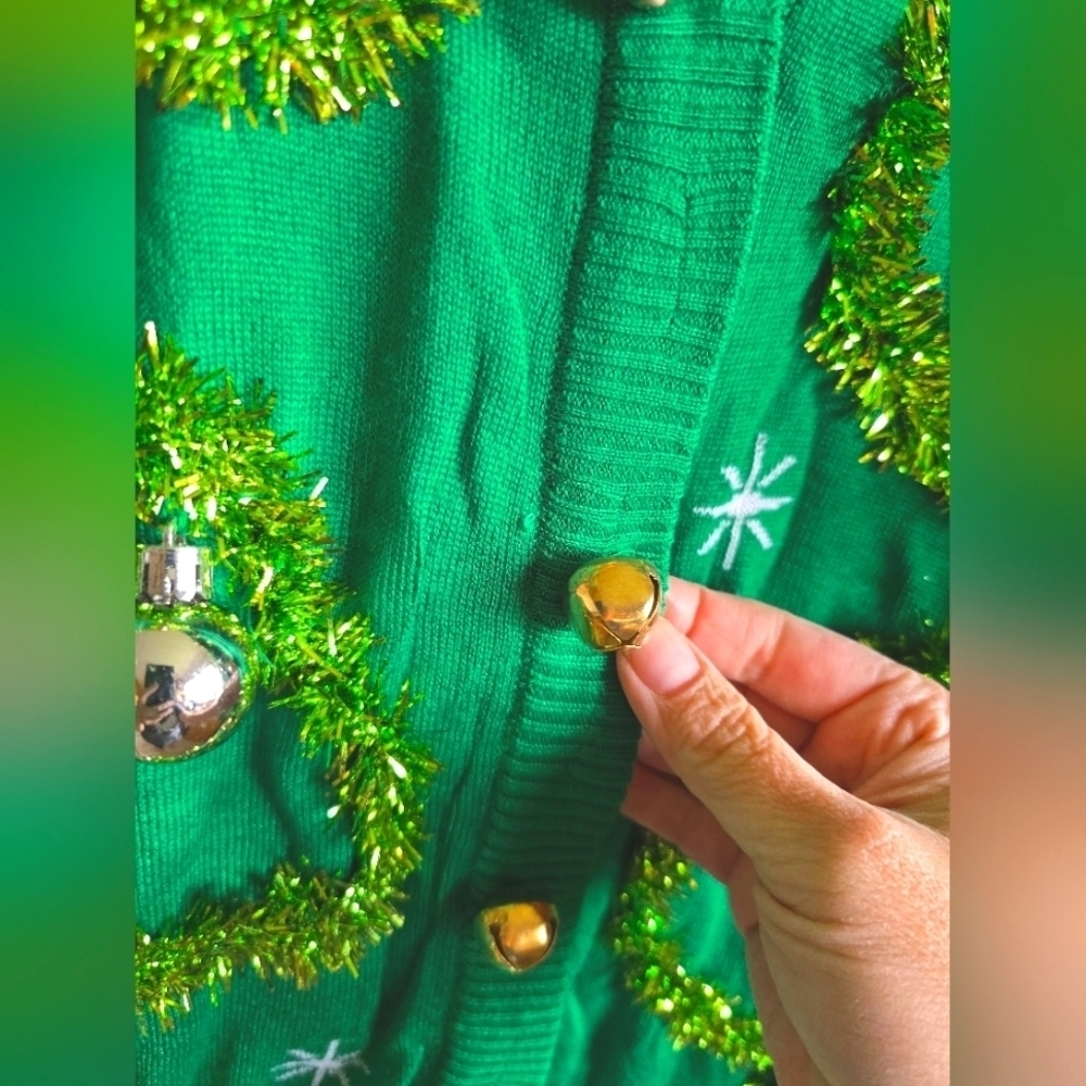 NWT! Tipsy Elves, Women's Gaudy Garland Sweater Dress, Size XL -$79.95 - Picture 9 of 10